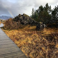 Boardwalk, hiking trail, Iceland